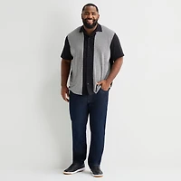 Shaquille O'Neal XLG™ Blocked Bowling Mens Short Sleeve Regular Fit Big and Tall Button-Down Shirt
