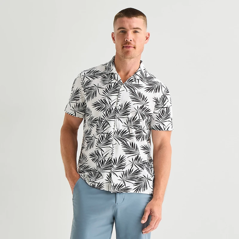 Stylus Mens Short Sleeve Camp Shirt