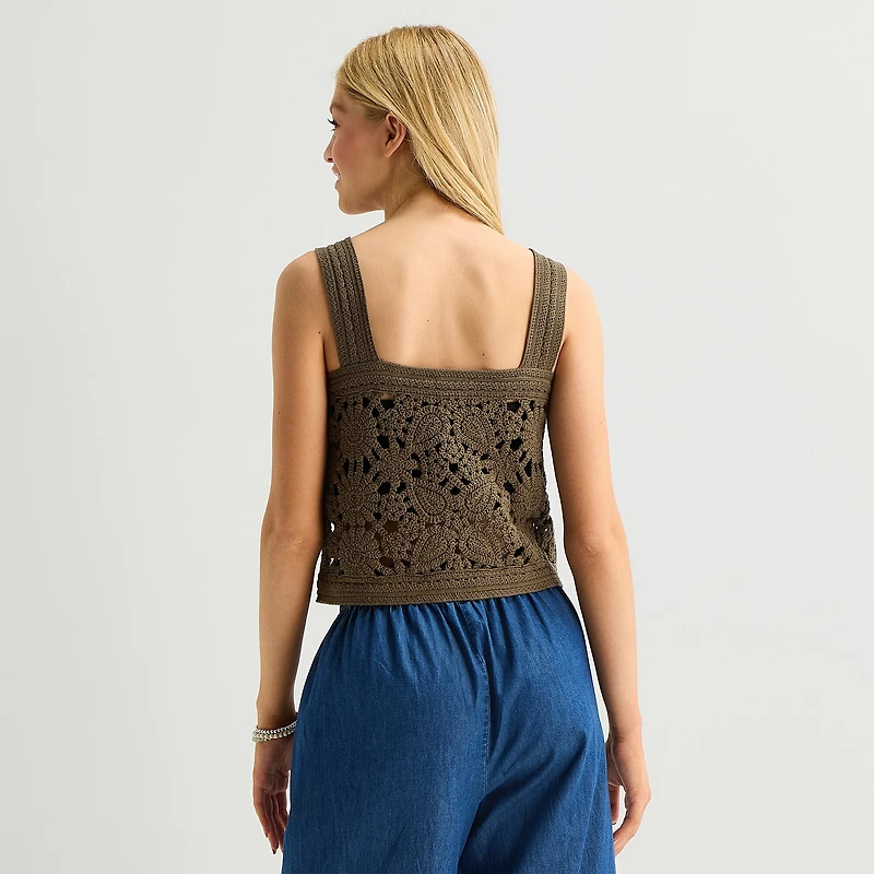 by&by Womens Juniors Sleeveless Tank Top