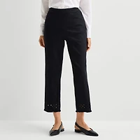 Alfred Dunner Detail Driven Womens Straight Ankle Pant