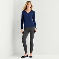 St. John's Bay Womens V Neck Long Sleeve T-Shirt