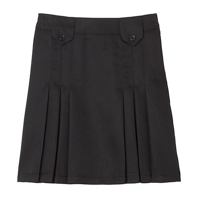 French Toast Front-Pleated Tab Skirt Little & Big Kid Girls Pleated