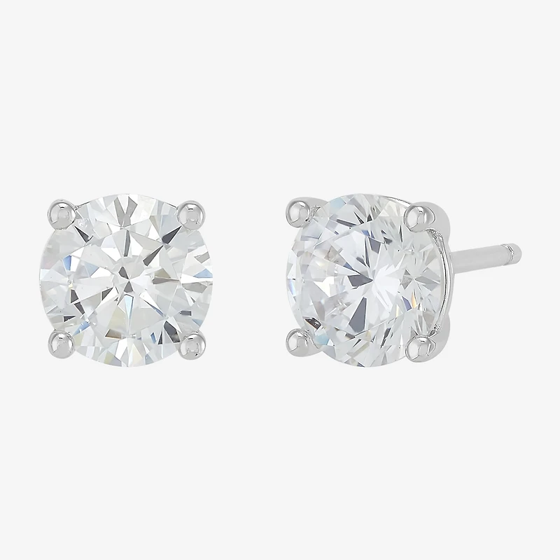 Diamonart Womens Cubic Zirconia Sterling Silver Heart 3 Pair Earring Set