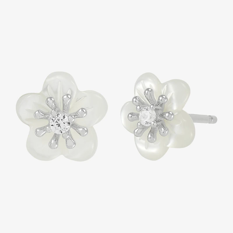 Diamonart Womens Cubic Zirconia Sterling Silver Heart 3 Pair Earring Set