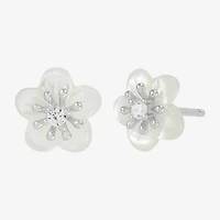 Diamonart Womens Cubic Zirconia Sterling Silver Heart 3 Pair Earring Set