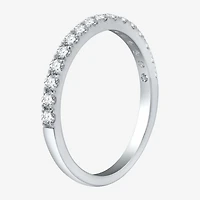 (H-I / Si2-I1) Womens 1 3/4 CT. T.W. Lab Grown White Diamond 10K Gold Pear Side Stone Halo Bridal Set
