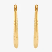 Womens 14K Gold 15.8mm Round Hoop Earrings