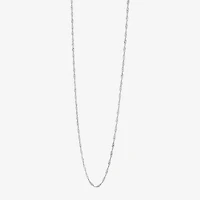 14K White Gold 20" Sparkle Singapore Chain Necklace