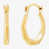 Womens 14K Gold 11.5mm Round Hoop Earrings