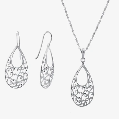 Womens Sterling Silver 2-pc. Jewelry Set