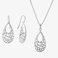 Womens Sterling Silver 2-pc. Jewelry Set
