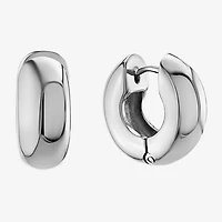 Womens Sterling Silver 16.2mm Hoop Earrings