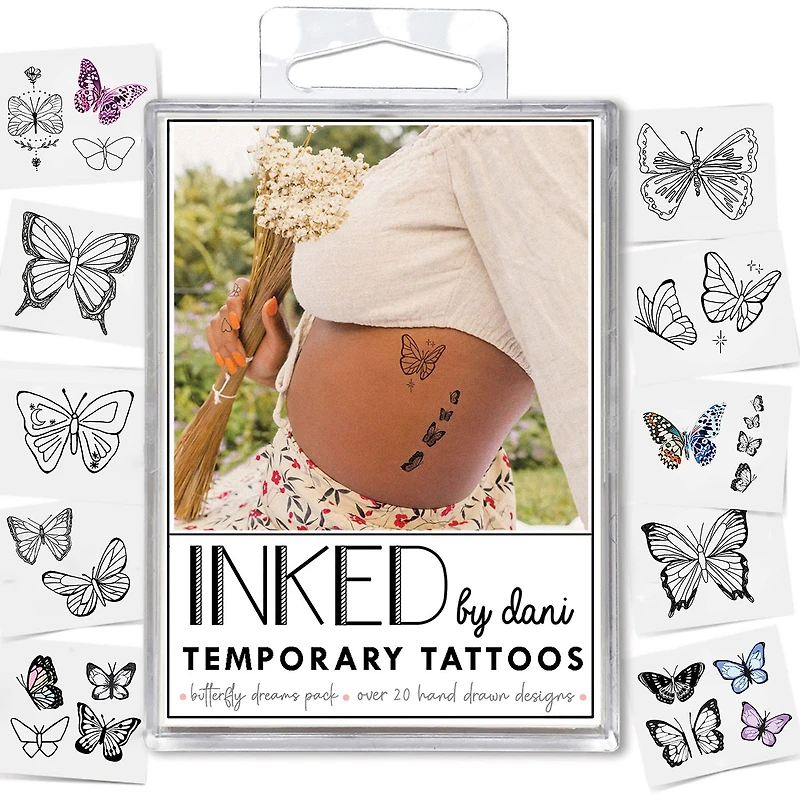 Inked By Dani Butterfly Dreams Temporary Tattoo Pack