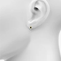 Womens Genuine Black Onyx 10K Gold Sterling Silver 18mm Hoop Earrings