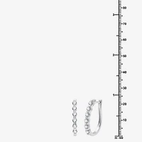 (G / Si1-Si2) 1 CT. T.W. Lab Grown White Diamond 10K White, Yellow, or Rose Gold 22.8mm Hoop Earrings