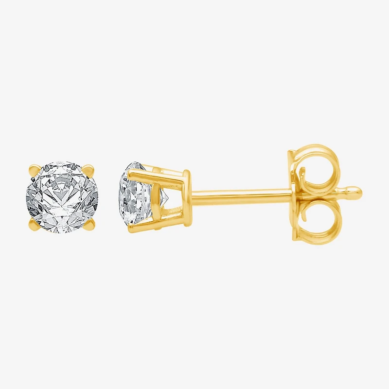 Ever Star 1/2 CT. T.W. Lab-Grown (G / SI1-SI2) Diamond 14K Gold Round Stud Earrings
