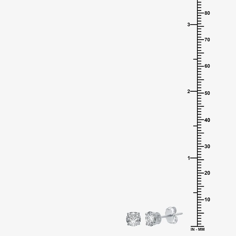 1 1/4 CT. T.W. Natural White Diamond 14K Gold 5.4mm Stud Earrings
