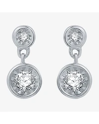 Ever Star (G / SI1-SI2) 1/8 CT.T.W. Lab-Grown Diamond Sterling SIlver 10.2mm Round Stud Earrings