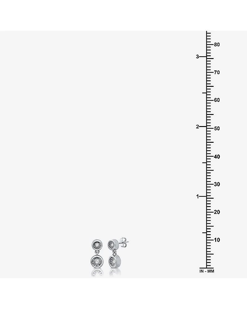 Ever Star (G / SI1-SI2) 1/8 CT.T.W. Lab-Grown Diamond Sterling SIlver 10.2mm Round Stud Earrings