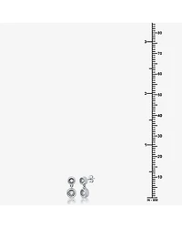 Ever Star (G / SI1-SI2) 1/8 CT.T.W. Lab-Grown Diamond Sterling SIlver 10.2mm Round Stud Earrings