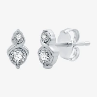 Ever Star (G / SI1-SI2) 1/8 CT.T.W. Lab-Grown Diamond Sterling SIlver 8.4mm Stud Earrings