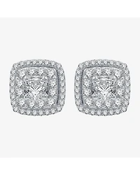 Ever Star (H-I / I1) 1 1/2 CT. T.W. Lab Grown White Diamond 10K White Gold 10.9mm Cushion Stud Earrings
