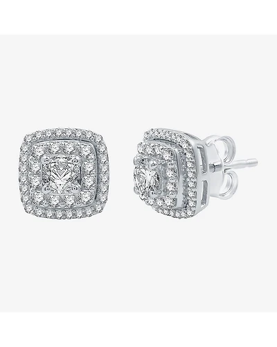 Ever Star (H-I / I1) 1 1/2 CT. T.W. Lab Grown White Diamond 10K White Gold 10.9mm Cushion Stud Earrings