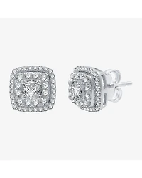 Ever Star (H-I / I1) 1 1/2 CT. T.W. Lab Grown White Diamond 10K White Gold 10.9mm Cushion Stud Earrings
