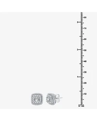 Ever Star (H-I / I1) 1 1/2 CT. T.W. Lab Grown White Diamond 10K White Gold 10.9mm Cushion Stud Earrings