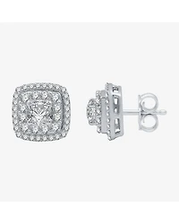 Ever Star (H-I / I1) 1 1/2 CT. T.W. Lab Grown White Diamond 10K White Gold 10.9mm Cushion Stud Earrings