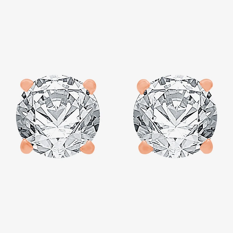 Deluxe Collection 1 CT. T.W. Natural White Diamond 14K Gold 5.2mm Stud Earrings