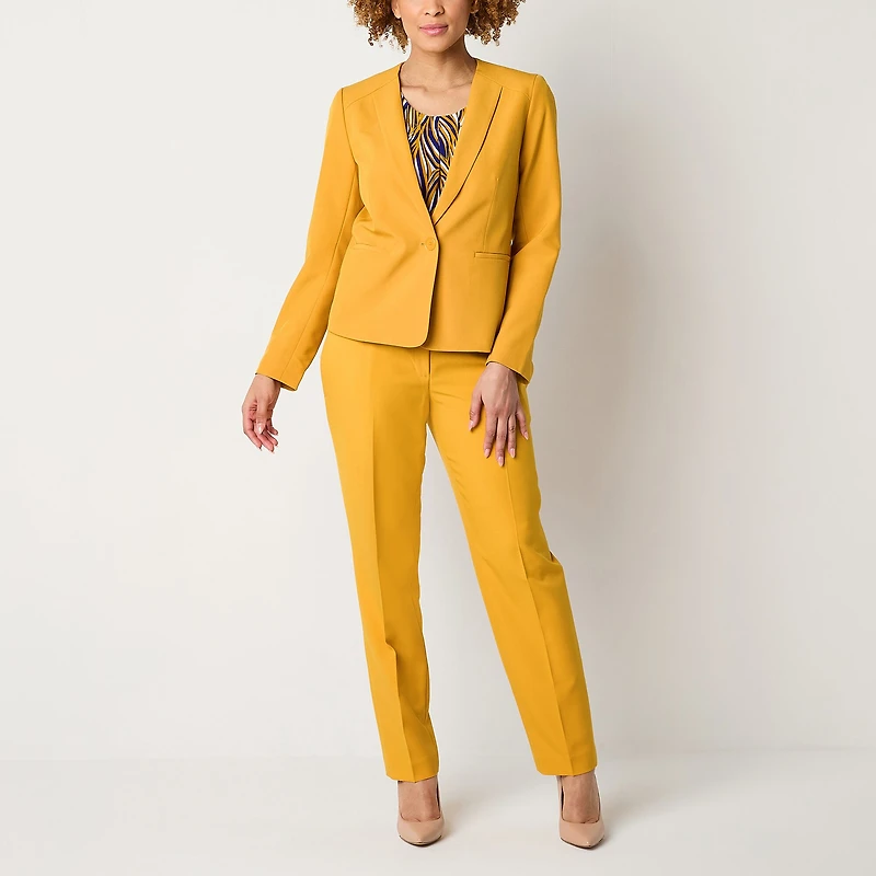 Black Label by Evan-Picone Womens Classic Fit Straight Suit Pant