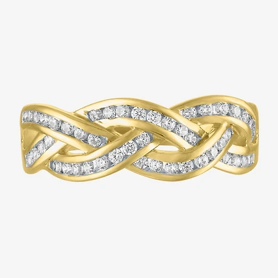 (I1-I2/ G-H) Womens 1/3 CT. T.W. Lab Grown White Diamond 10K Gold Band