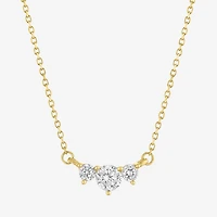 (Si2-I1/G-H) Womens 1/3 CT. T.W. Lab Grown White Diamond 10K Gold Round 18 Inch Pendant Necklace
