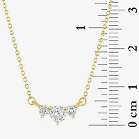 (Si2-I1/G-H) Womens 1/3 CT. T.W. Lab Grown White Diamond 10K Gold Round 18 Inch Pendant Necklace