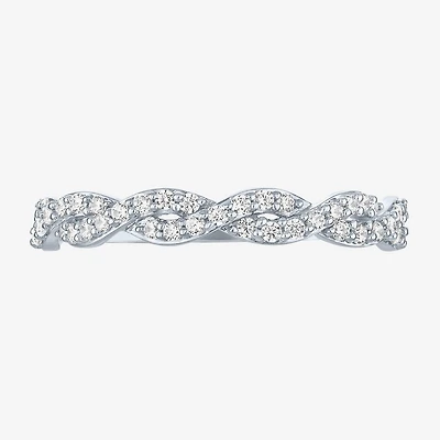 (G-H / I1-I2) Womens 1/4 CT. T.W. Lab Grown White Diamond 10K Gold Band