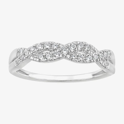 (G / Si2) Womens 1/4 CT. T.W. Lab Grown White Diamond 10K Gold Wedding Band