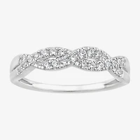 (G / Si2) Womens 1/4 CT. T.W. Lab Grown White Diamond 10K Gold Wedding Band