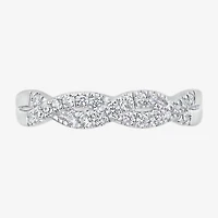 (G / Si2) Womens 1/4 CT. T.W. Lab Grown White Diamond 10K Gold Wedding Band