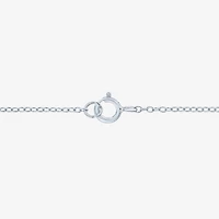 Yes, Please! Womens Lab Created White Sapphire Sterling Silver Heart Infinity 18 Inch Pendant Necklace