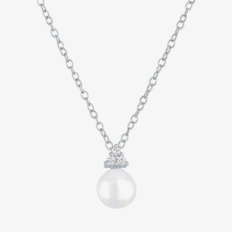 Yes, Please! Womens White Cultured Freshwater Pearl Sterling Silver 2-pc. Jewelry Set
