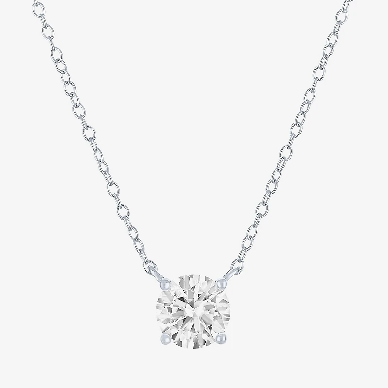 Yes, Please! Womens Lab Created White Sapphire Sterling Silver Round 2-pc. Jewelry Set