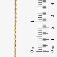 Made in Italy Womens 24K Gold Over Silver 18 Inch Singapore Chain Necklace