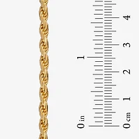 Made in Italy Mens 24K Gold Over Silver 24 Inch Rope Chain Necklace