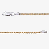 Made in Italy Womens 24K Gold Over Silver Inch Link Chain Necklace