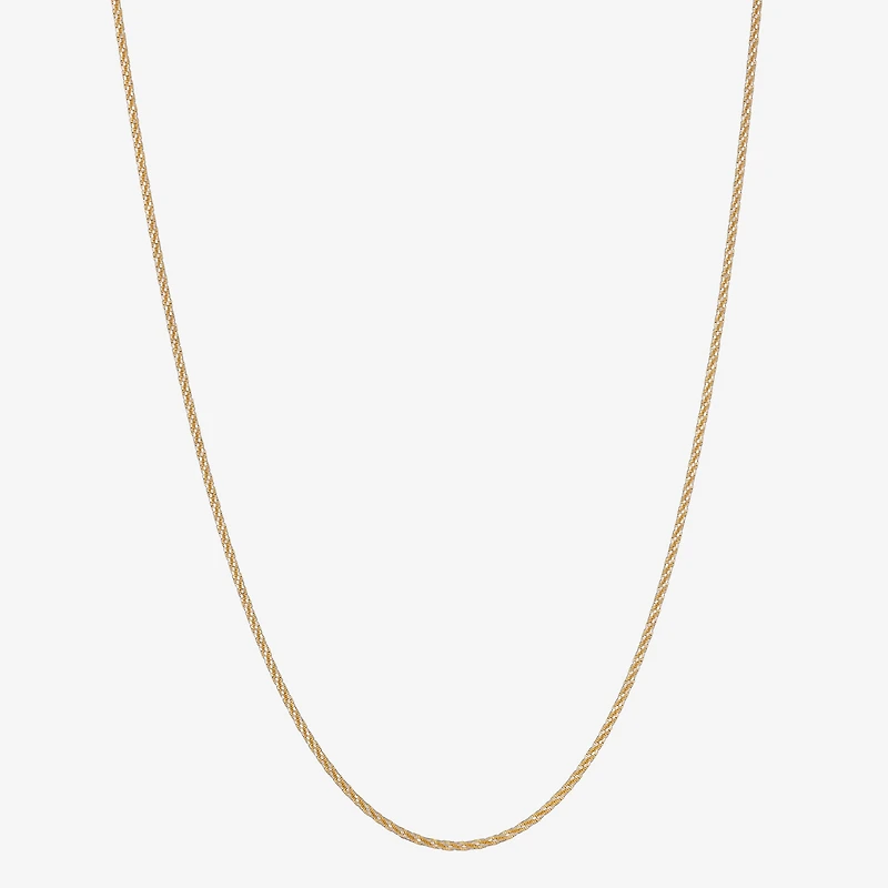 Made in Italy Womens 24K Gold Over Silver Inch Link Chain Necklace