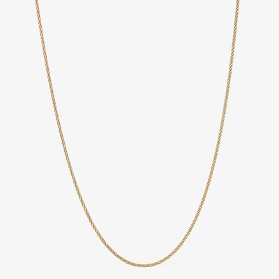 Made in Italy Womens 24K Gold Over Silver 24 Inch Link Chain Necklace