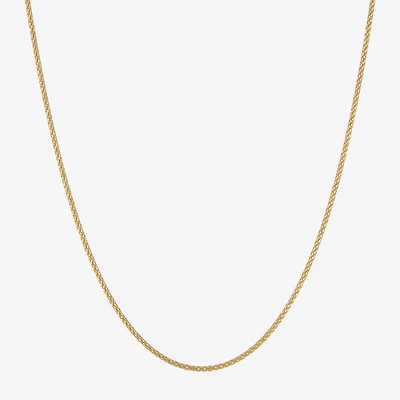 Made in Italy Womens 24K Gold Over Silver 18 Inch Link Chain Necklace