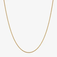 Made in Italy Womens 24K Gold Over Silver Inch Link Chain Necklace