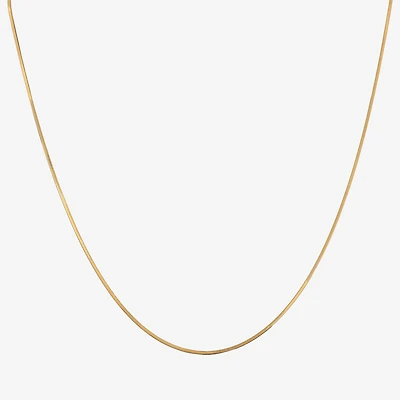 Made in Italy Womens 24K Gold Over Silver 16 Inch Snake Chain Necklace